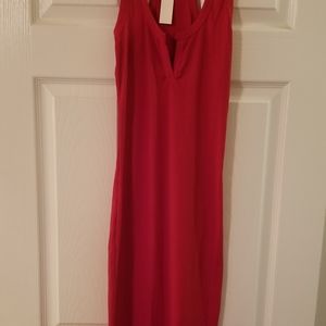 Ribbed Bodycon Midi Dress - size Large